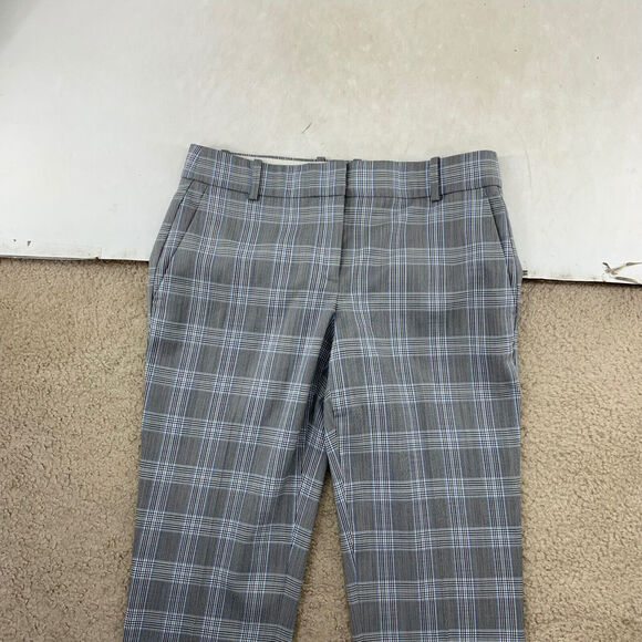 Theory Straight Maple Check Pants Sz 0 Dress Pants Virgin Wool 28" Inseam 55-27 - Picture 3 of 7